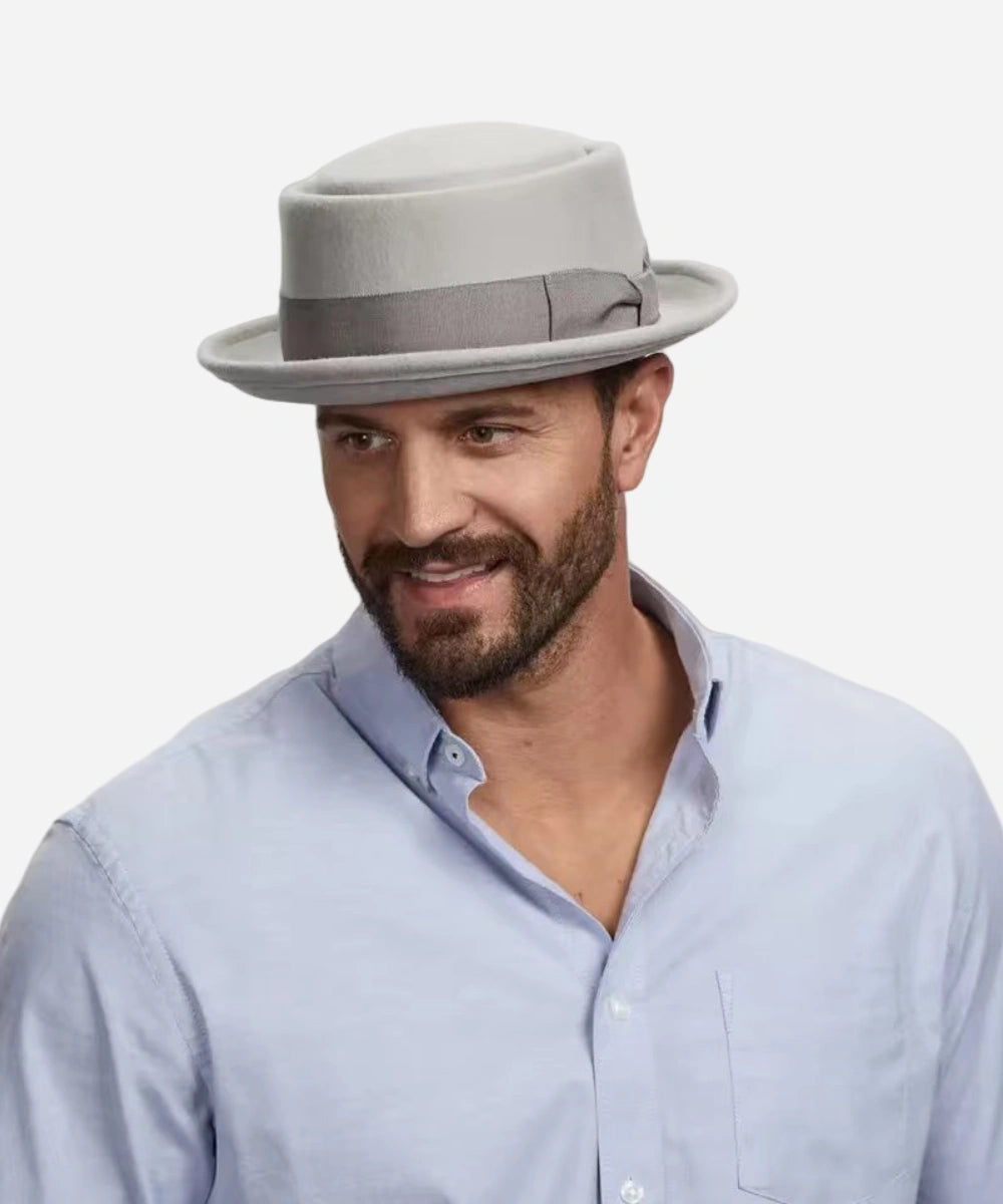 Darron Grey Pork Pie Hat