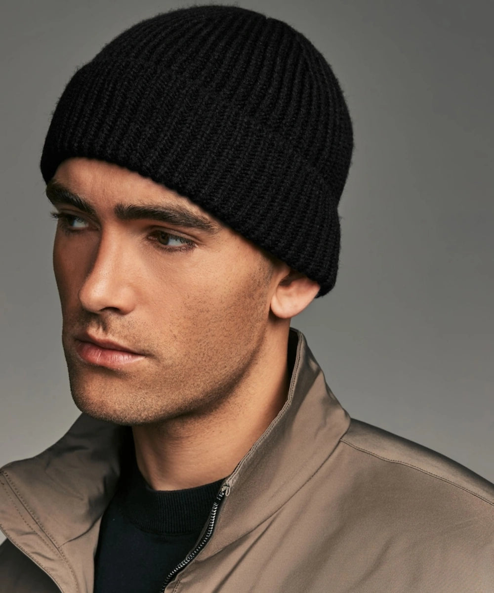 Black Knitted Beanie Hat