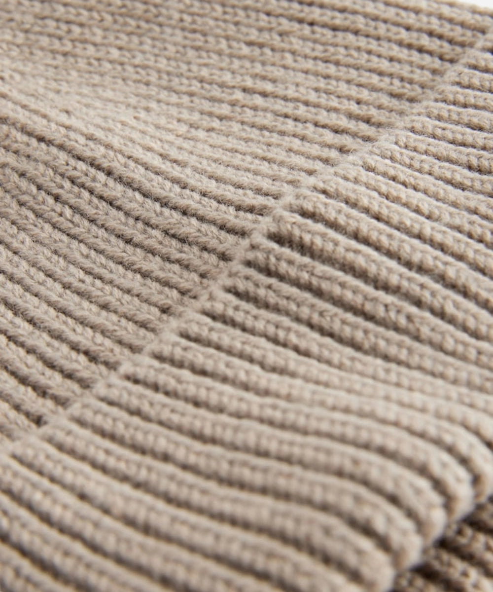 Neutral Knitted Beanie Hat