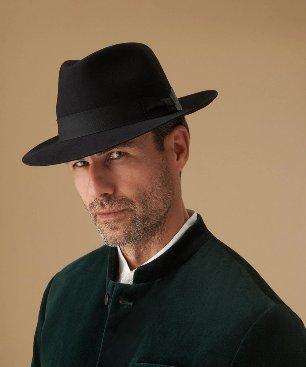 Haydock Black Fedora Hat