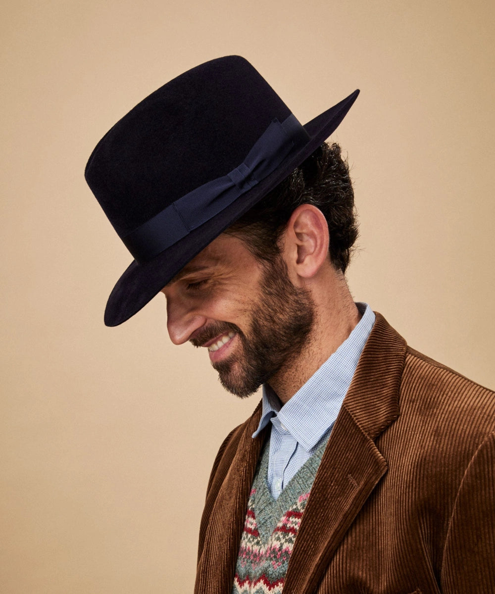 Haydock Navy Fedora Hat