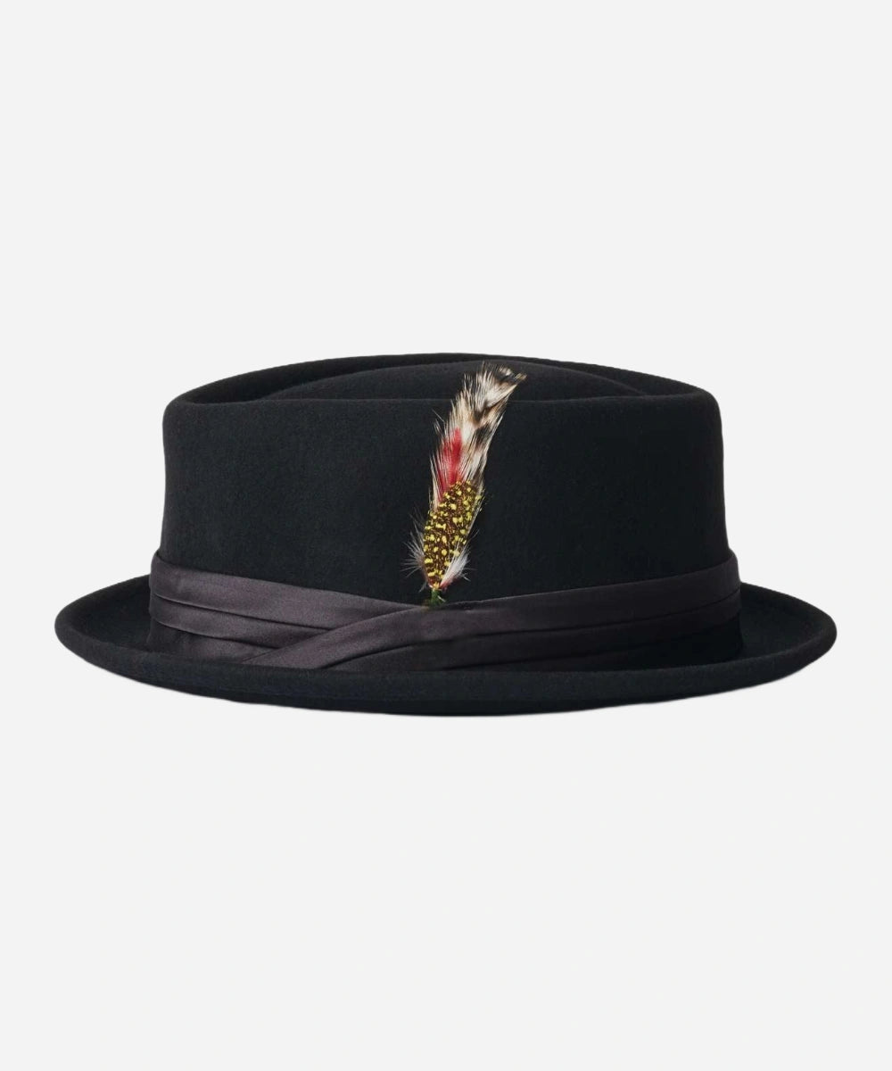 Stout Black Pork Pie Hat