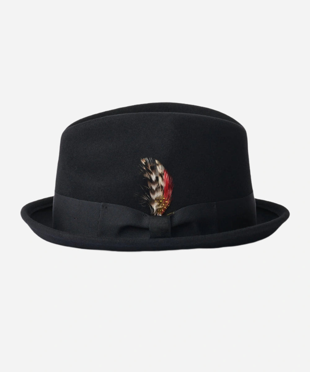 Stout Black Pork Pie Hat
