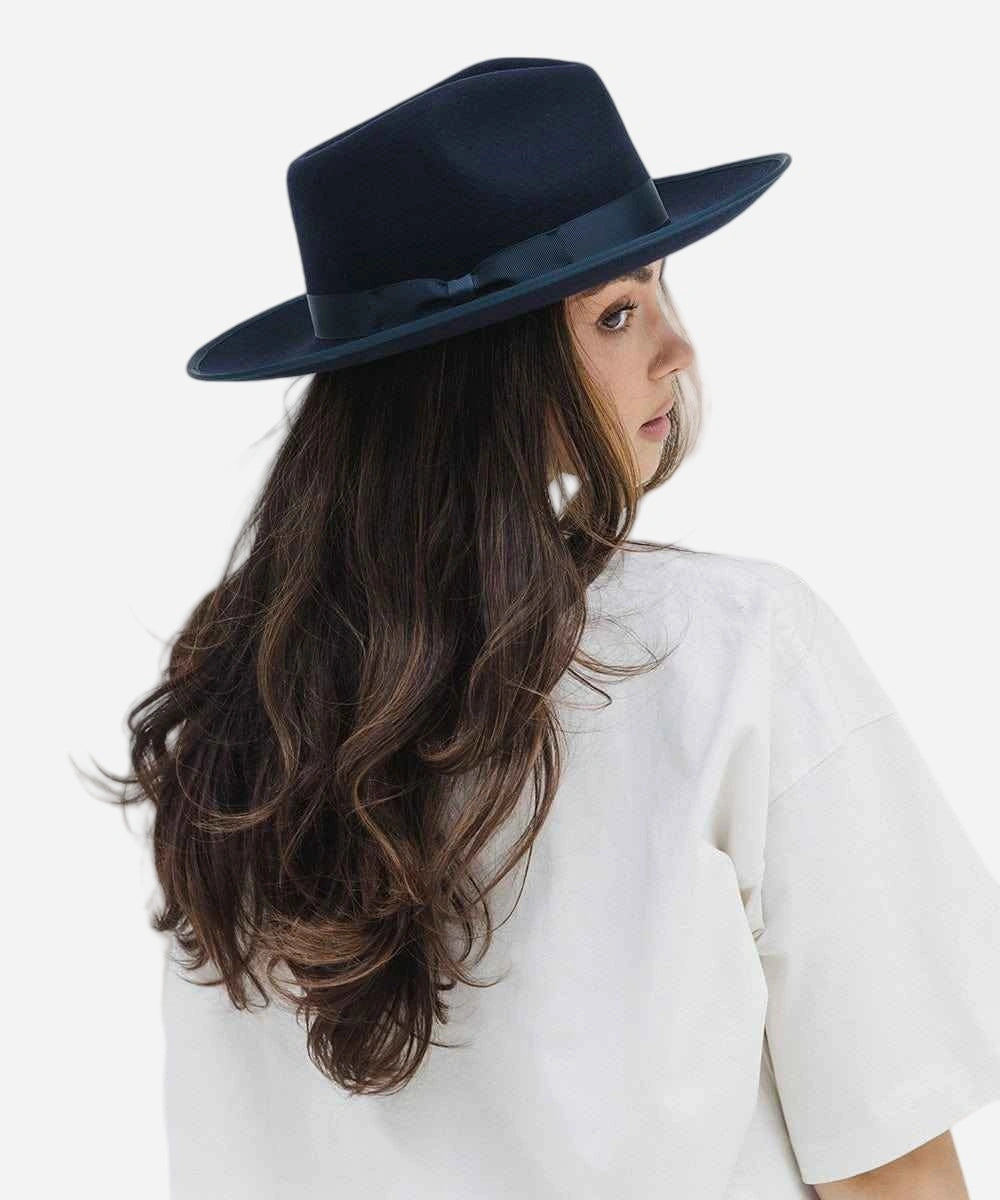 Monroe Rancher Dark Blue Fedora Hat