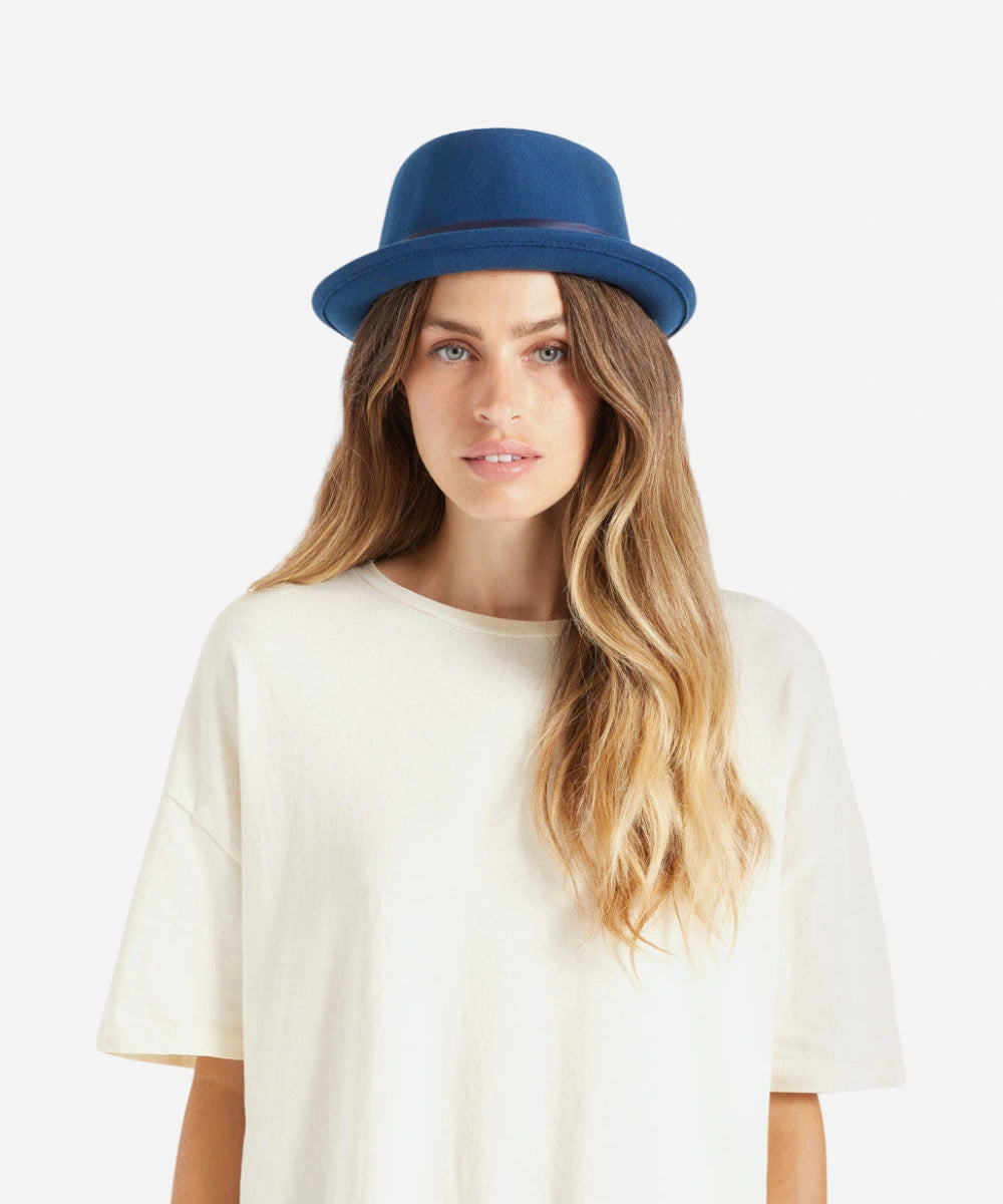Stout Blue Pork Pie Hat