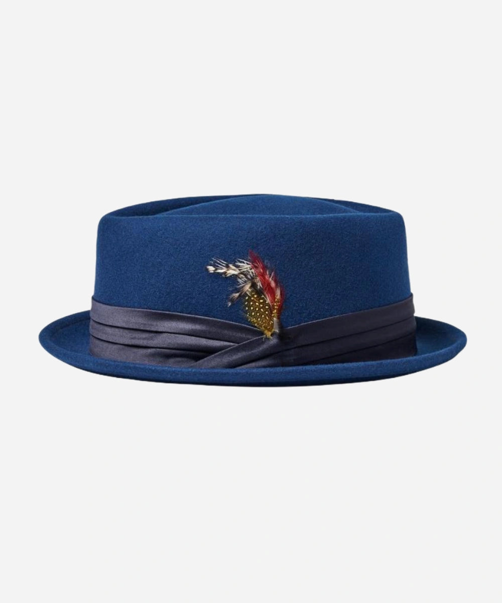 Stout Blue Pork Pie Hat
