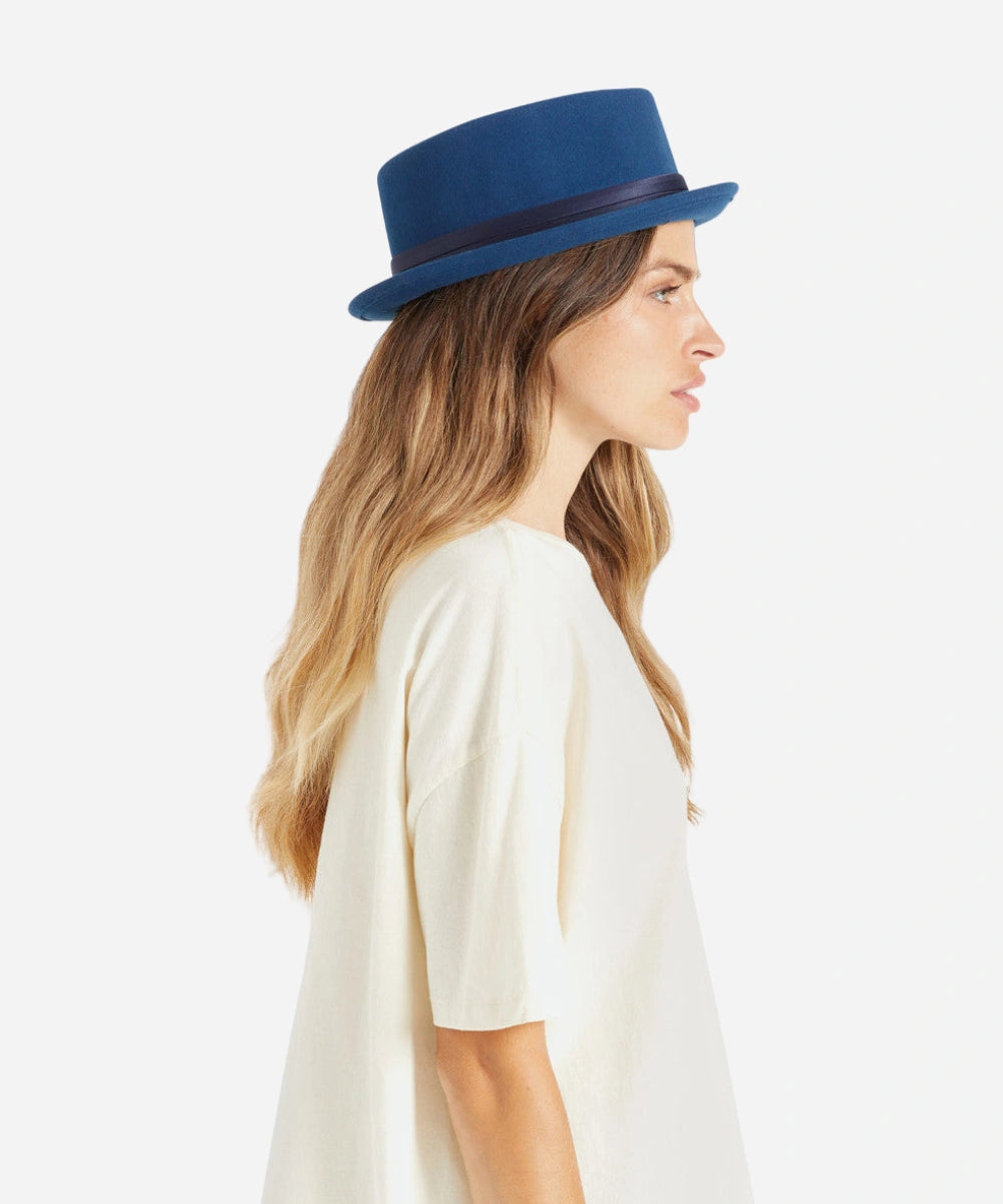 Stout Blue Pork Pie Hat