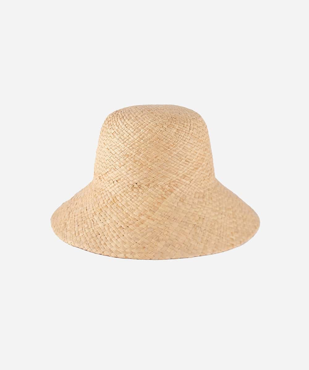 Dome Crown Reisehut aus Raffia-Stroh