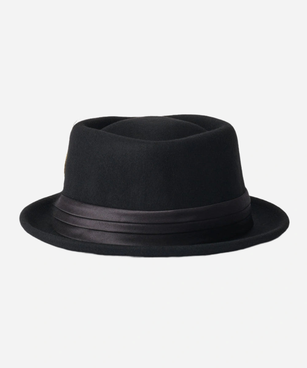 Stout Black Pork Pie Hat